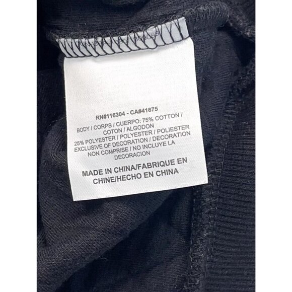 CONVERSE x Jack Purcell Mens MEDIUM Black Quilted L/S Pullover SWEATSHIRT EUC - Picture 8 of 9